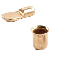 PORTAESTANTE Y CASQUILLO ESTAMPADO PE12 7mm LATONADO