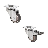 RUEDA DECORATIVA PARA MUEBLES DE PLETINA CON O SIN FRENO SERIE CLR