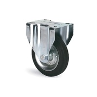 RUEDA INDUSTRIAL DE PLETINA FIJA CON LLANTA METÁLICA Y SIN FRENO SERIE TV-TA