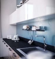 SISTEMA TRIGA  SLIM ESTANTE COLGANTE PARED NEGRO MATE