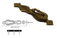TIRADOR PENDULO MOD. 94 ZAMAK CUERO DECORADO