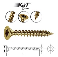 TORNILLERIA MADERA STAR KAT C/PLANA BICROMATADO