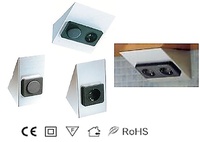 TRAPEZOIDE SISTEMA ENCHUFES Y TOMAS CORRIENTE BAJO MUEBLE ACERO INOX