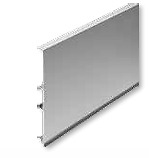 ZOCALO ALUMINIO CON GOMA ALTURA 100/150 MM PLATA MATE