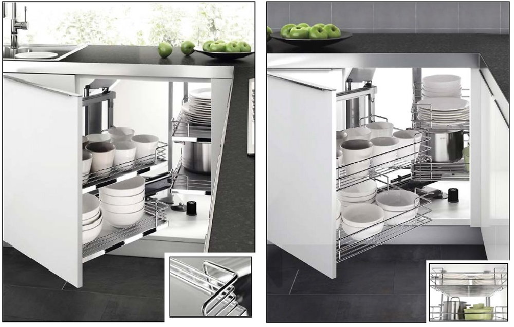 Bastidor Extraible Lateral Reversible 5 Cestos para Cocina