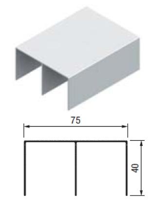 Kit de perfiles para puerta de armario TR10MIN S75