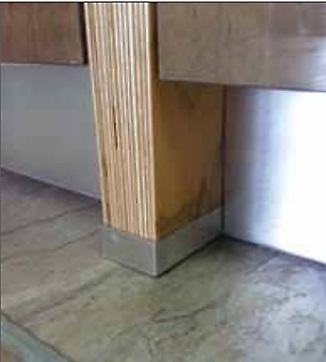 Protector costados laterales de muebles de cocina en acero inoxidable -  Cucine Accesorios