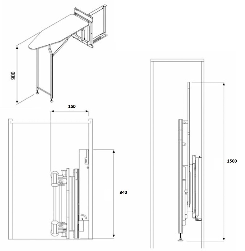 TABLA PLANCHAR INTERIOR ARMARIO EXTRAIBLE 