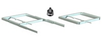 ACE 50  Bastidor de acero combinado con aluminio extensible para mesasCon volteador para tableros integrado.Apertura y cierre sincronizado
